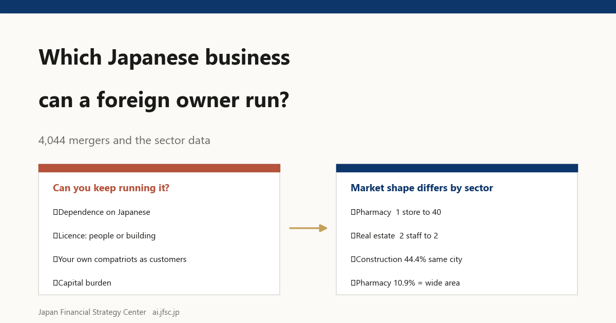 Which Japanese Business Can a Foreign Owner Actually Run?