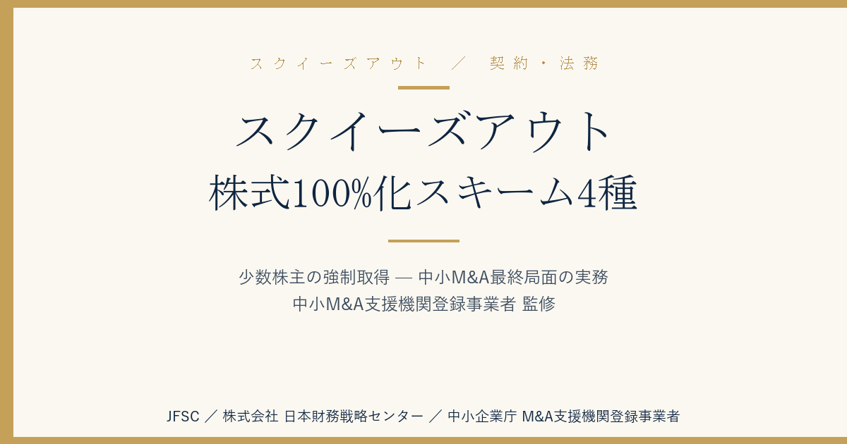 スクイーズアウト（少数株主の強制取得）